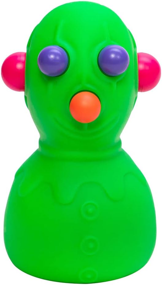 Schylling NeeDoh Panic Pete - Sensory Squeeze Toy - Popping Eyes. Ears & Nose - 4 Tall - Color May Vary (Pack of 1)