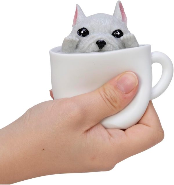 Schylling Pup in a Cup - Squeeze to Reveal Adorable Caffeine-Themed Companions - Style May Vary (Pack of 1)
