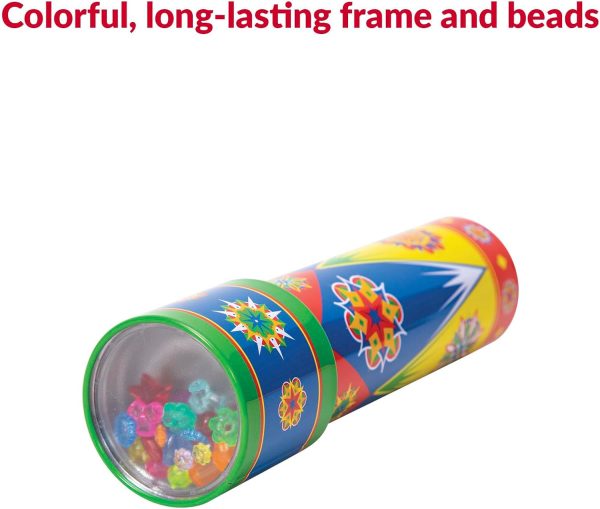 Schylling Classic Tin Kaleidoscope - Fun. Colorful Pattern-Changing Toy - Durable Tin with Multicolored Beads - Ages 3 and Up - One Piece